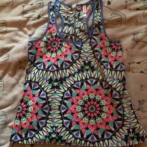 Printed zipper tank